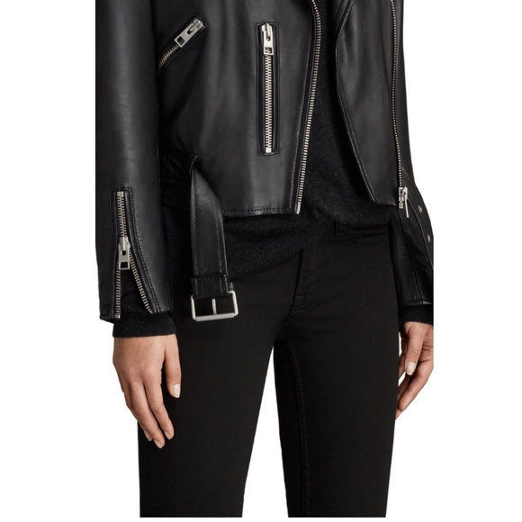 ALLSAINTS Balfern Leather Biker Jacket - Picture 4 of 8
